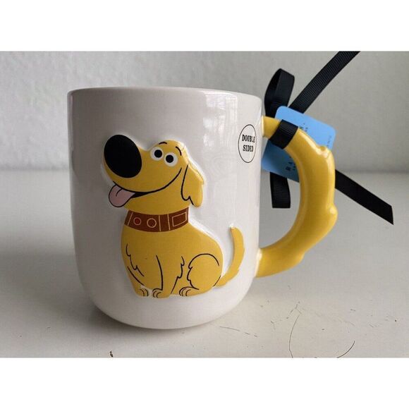 Rae Dunn Disney Pixar UP Mug Squirrel  Double Sided 3D Handle Dug NEW - Picture 1 of 11